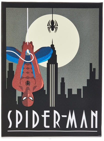 Pyramid International AFWDC92239 "Marvel Deco Spider Man Hanging" Canvas Print, Cotton, Multi-Colour, 1.80 x 30.00 x 40.00 cm