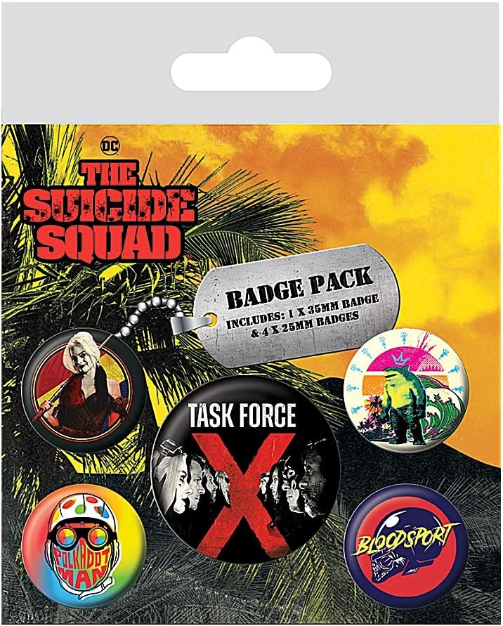 DC Comics Suicide Squad Task Force X 5 Piece Button Badge Set