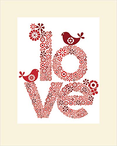 Pyramid International Valentina Ramos (Red Love) -Mounted Print 24 X 30cm, Paper, Multicoloured, 24 x 30 x 1.3 cm