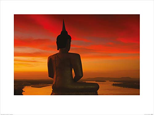 Art Group The Sun Setting over the Mekong Stuart Meikle Art Print, Paper, Multi-Colour, 60 x 80 x 1.3 cm