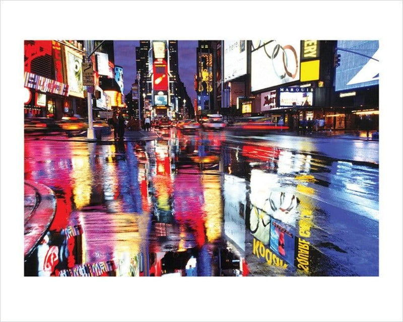 Pyramid International Times Square Art Print, Paper, Multi-Colour, 40 x 50 x 1.3 cm