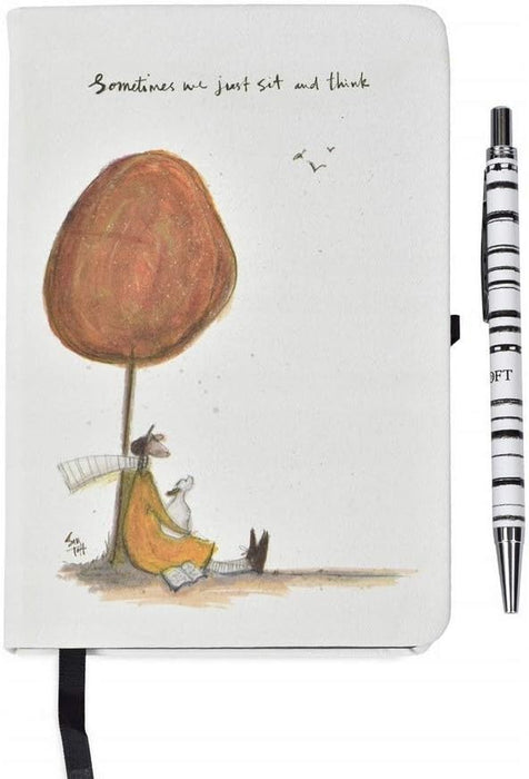 Pyramid International Sam Toft Notebook Gift Set Notepad and Pen (Sometimes We Just Sit and Think Design), 192 Pages - Official Merchandise