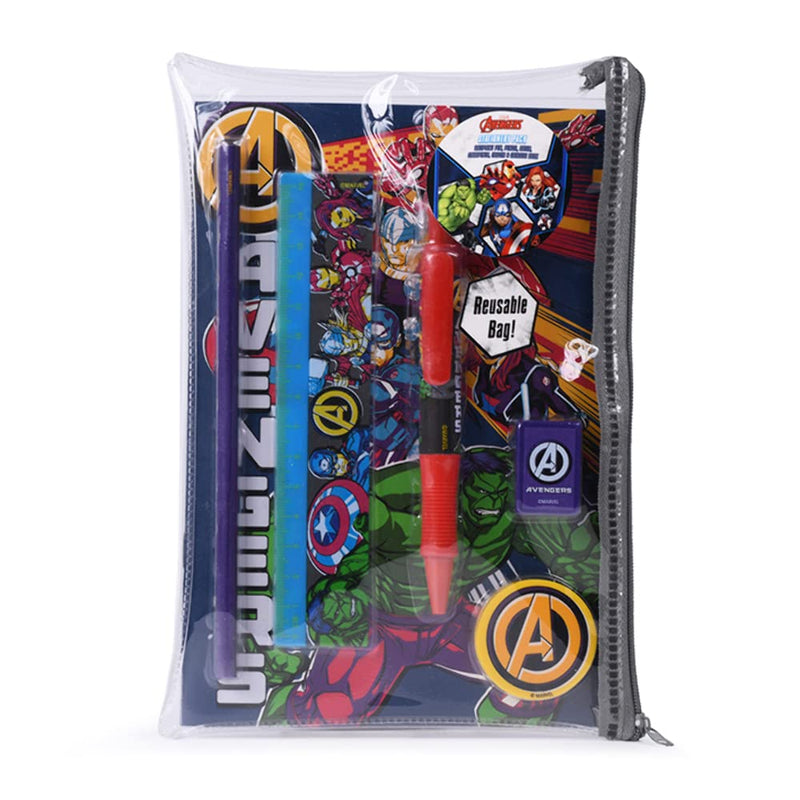 Marvel Avengers Burst Bumper Stationery Set Exercise Book Pencil Pen Eraser