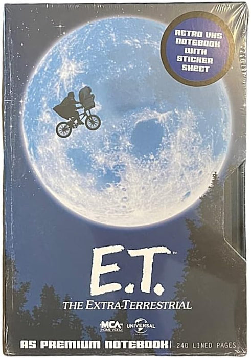 Pyramid International E.T. Journal Notebook A5 (Retro VHS Cassette Tape Design) E.T. Note Book in Matching Presentation Gift Box, 240 Lined Pages. E.T. A5 Writing Pad - Official E.T. Merchandise