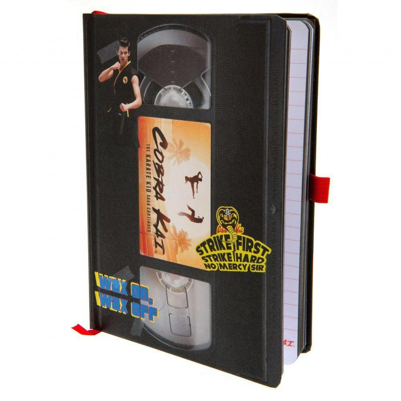 Cobra Kai Notebook & Sticker Set (VHS Design) A5 Premium Journal Notebook, Note Book, Writing Book & Notebooks A5, Great Cobra Kai Gifts - Official Cobra Kai Merchandise