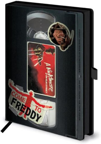 Pyramid International A Nightmare On Elm Street Journal Notebook A5 (Retro Video Nasty VHS Design) Notepads A5 and Note Book in Presentation Gift Box, 240 Pages - Official Merchandise