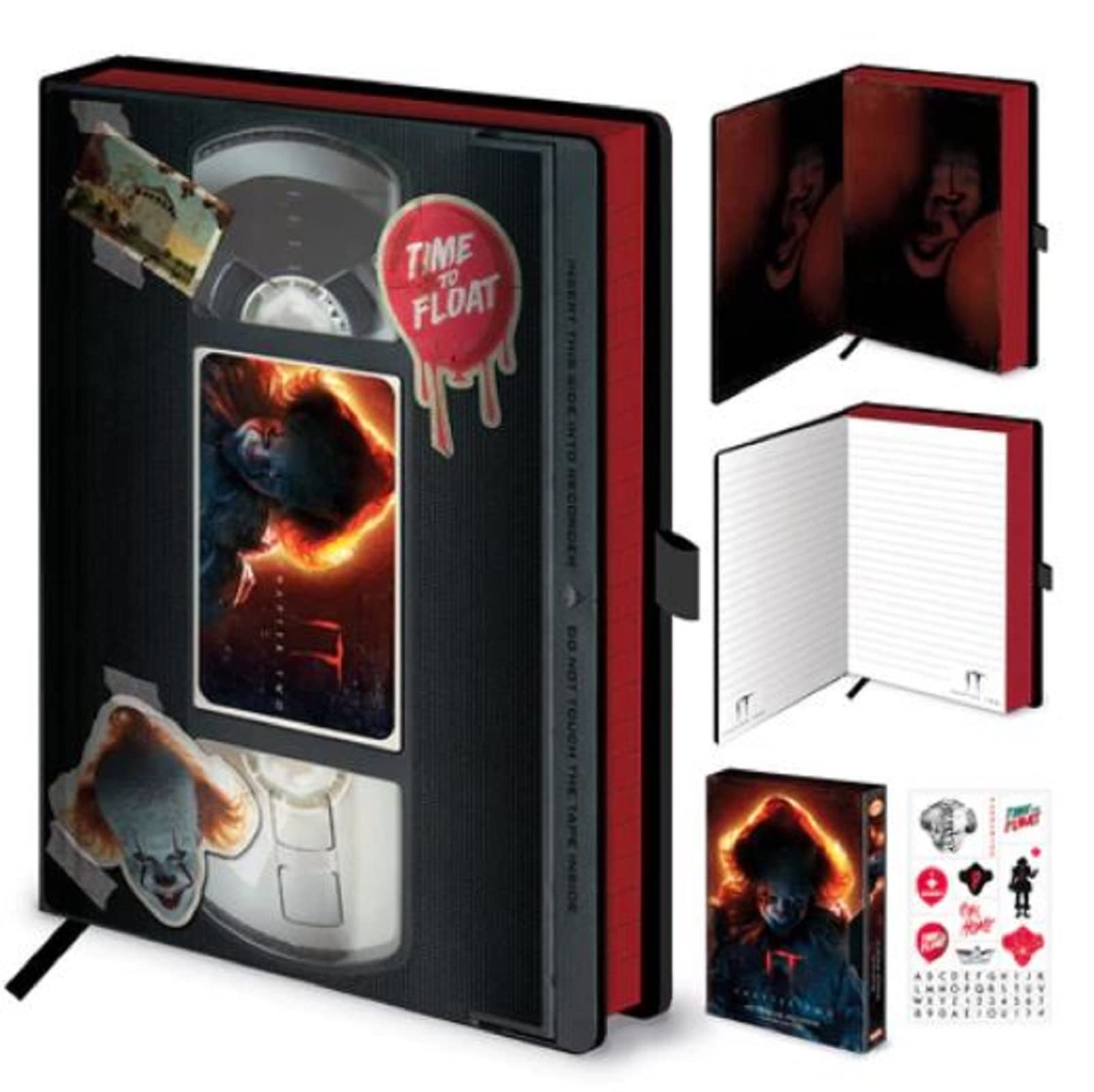 IT Chapter Two Dead Lights VHS A5 Notebook (One Size) (Black/Gray/Red