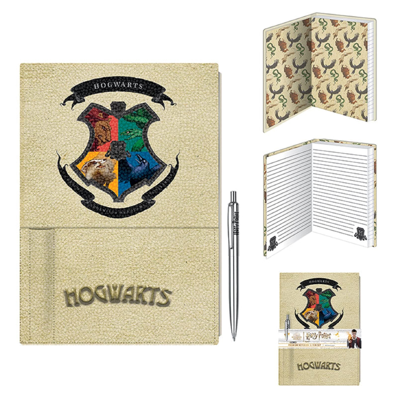 Pyramid International HARRY POTTER Notebook and Pen Set with Hogwarts A5 Notebook and HARRY POTTER Pen - Official Merchandise