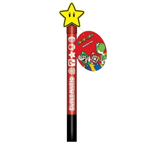 Pyramid International Super Mario - Bolígrafo con Tapa giratoria (diseño Super Star), Producto Oficial