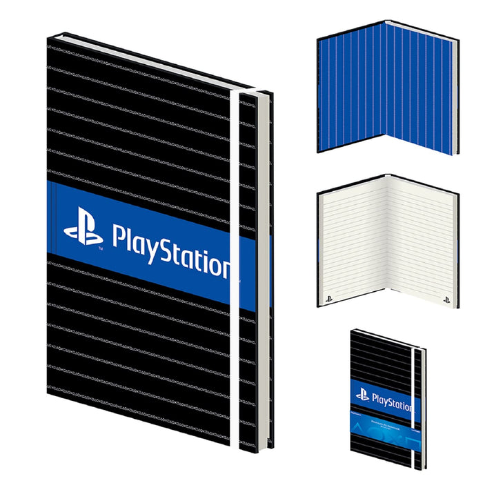 Pyramid International Playstation A5 Journal Notebook (Pinstripe Design) Premium Notebooks A5, Note Book and Notepads A5 - Official Playstation Merchandise