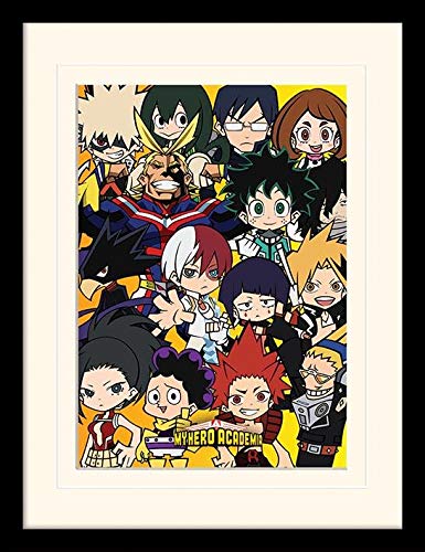 Pyramid My Hero Academia - Chibi Characters (Stampa In Cornice Bordata Vetro 30X40Cm