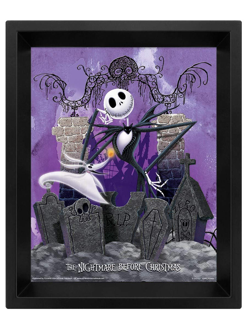 Pyramid NIGHTMARE BEFORE CHRISTMAS CADRE 3D-GRAVEYARD