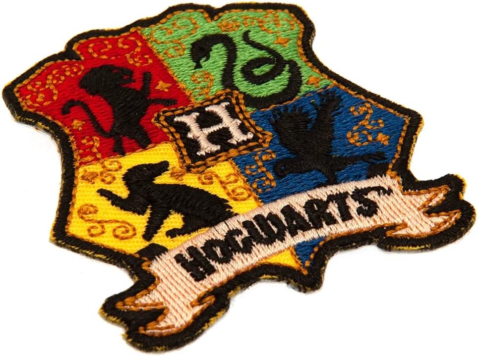 Harry Potter Hogwarts Crest Iron On Patch (65mm x 60mm) (Multicolored)