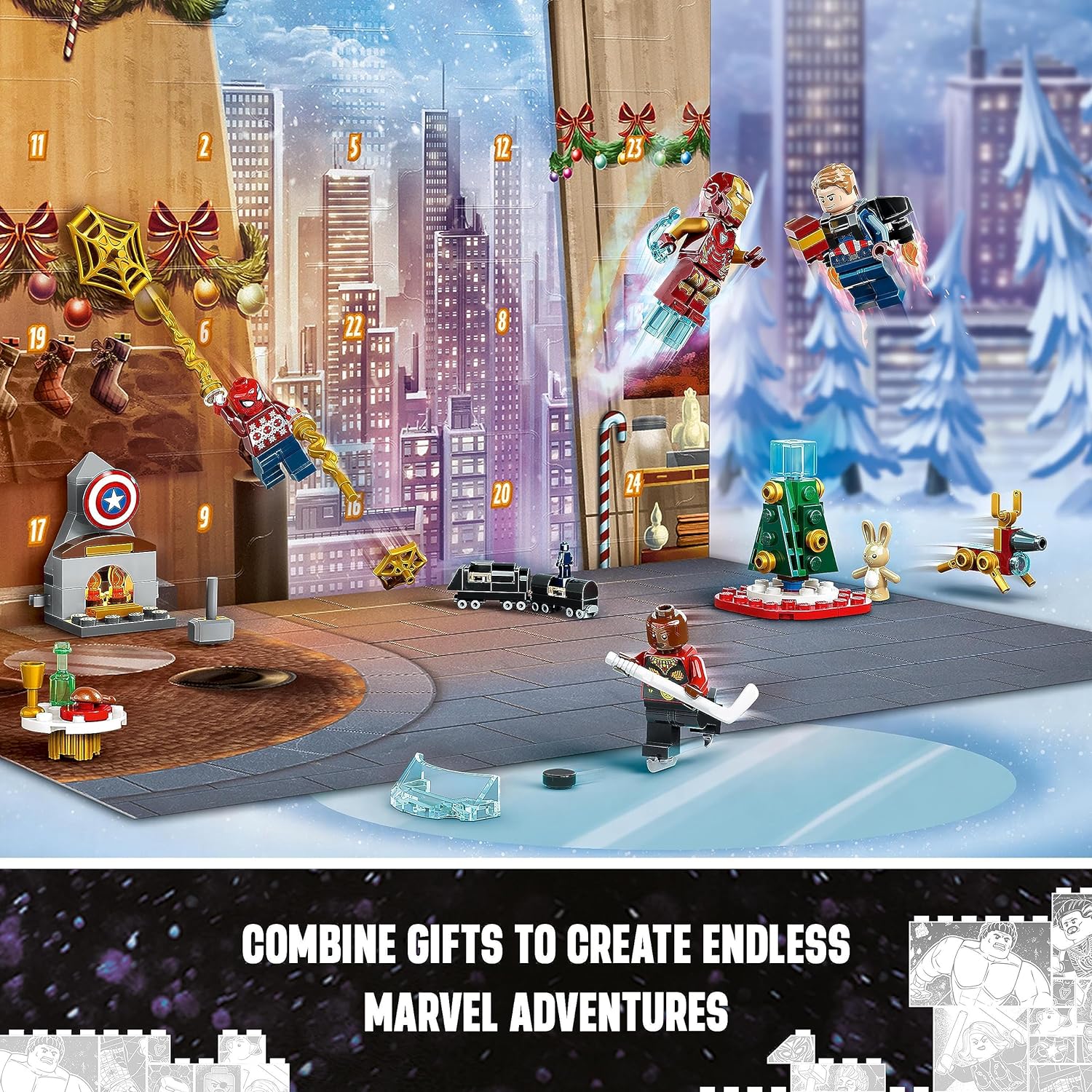 LEGO® Adventskalender Marvel Avengers mehrfarbig
