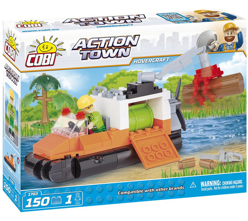 COBI 1783 Action Town - Hovercraft (150 Pcs) Toy, Orange