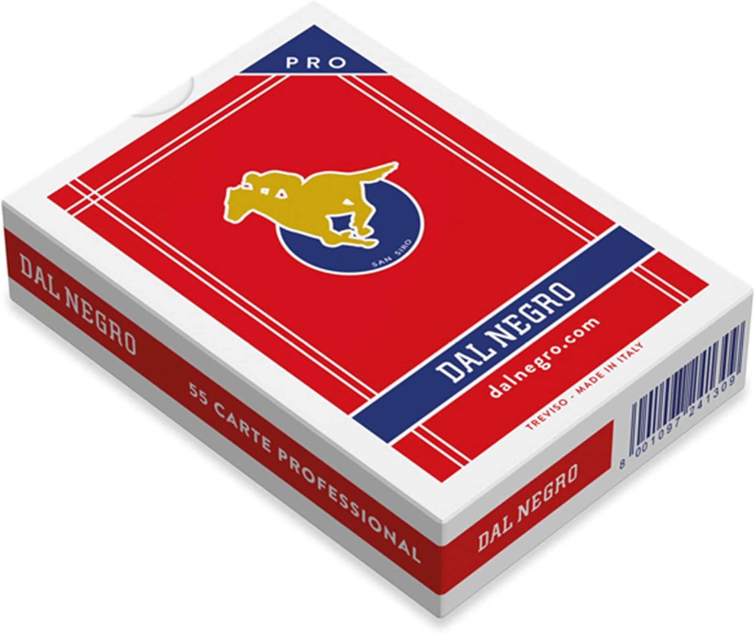 Dal S.Siro Poker Playing Cards San SIRO Red, Red Color, 8001097241309