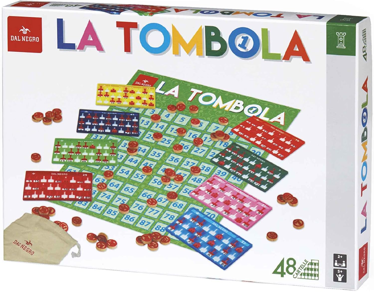 Dal Negro Tombola Board Game Toy 858, Multicoloured, 8001097539031