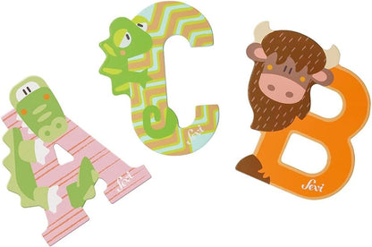 Letter F Fox Terrier Sevi | Wooden letters for children's bedroom decor | 10cm | Animal Alphabet | model 83006