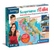 Clementoni 16594 Sapientino Più-Discover Smart-Puzzle Map Physics and Politics Educational 6 Years, Geography Game Children, Made in Italy, English