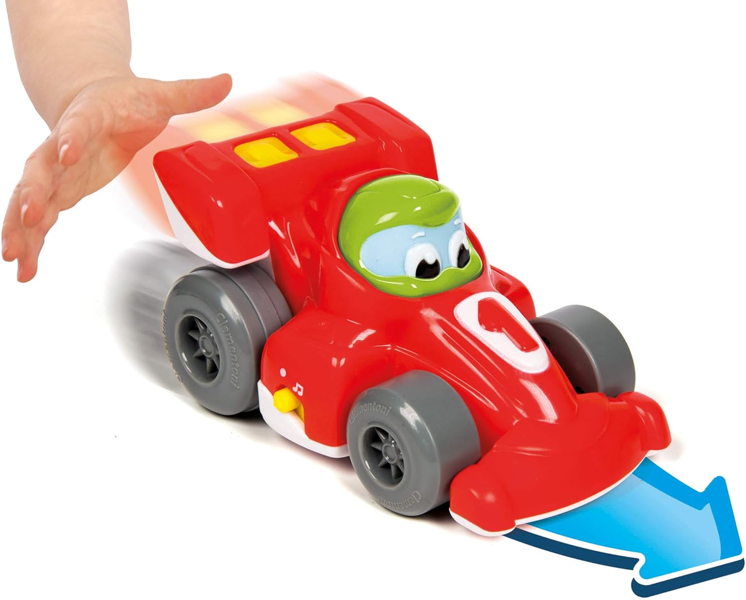 Clementoni 17216 Baby Bruno Racing Car, 12-48 Months, Multicoloured Baby Bruno Racing Cars Single