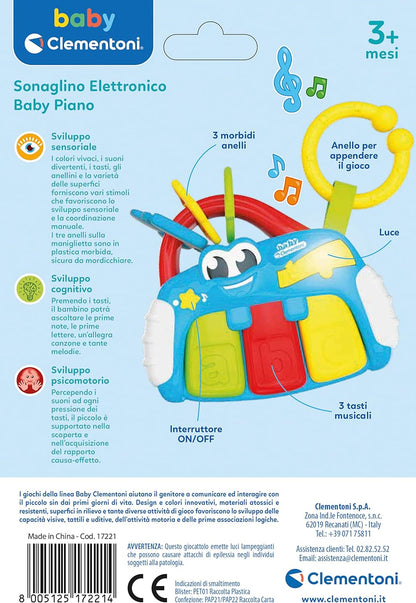 Clementoni 17221 Electronic Rattle Baby Pianola Toy