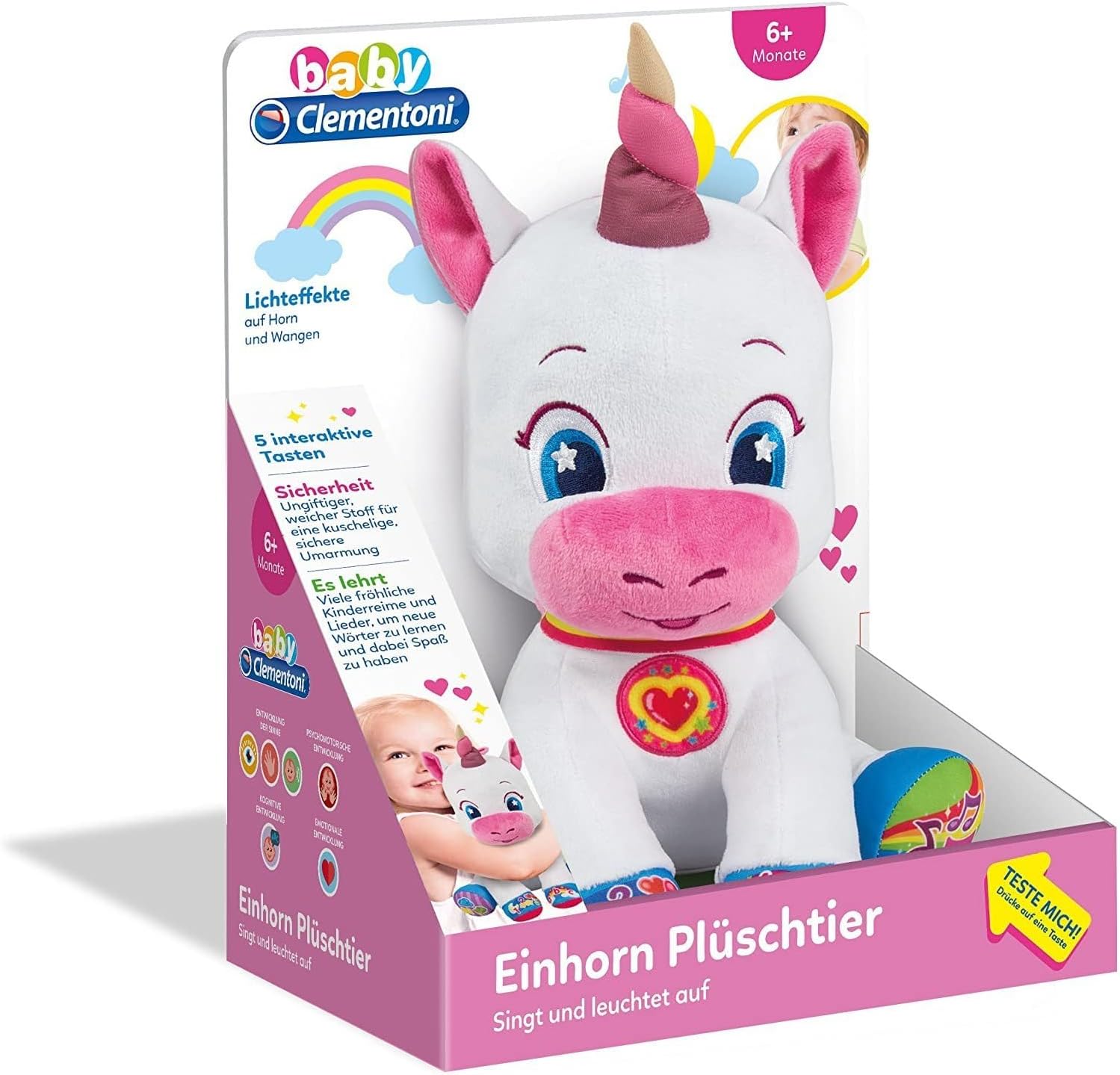 Scintilla l’Unicorno Canta e Brilla Baby Clementoni