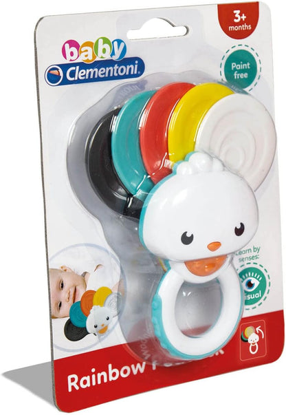 Clementoni 17325 Vista Pavone Rattle, Multi-Coloured