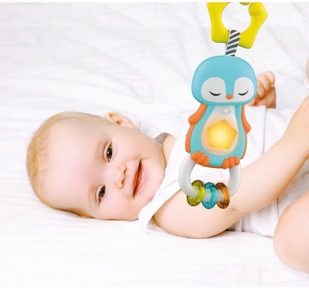 Clementoni Sonaglino Interattivo, Multicolore (Pinguino), 3-36 Mesi