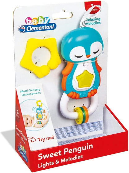 Clementoni Sonaglino Interattivo, Multicolore (Pinguino), 3-36 Mesi