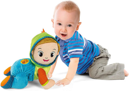 Clementoni - Edo Gattona e Canta, interaktives sprechendes Plüschtier, Lieder und Reime - Spiel für Kinder 6 Monate, Krabbeln und erste Schritte, Aktivitätszentrum für Krabbeln, Italienisch
