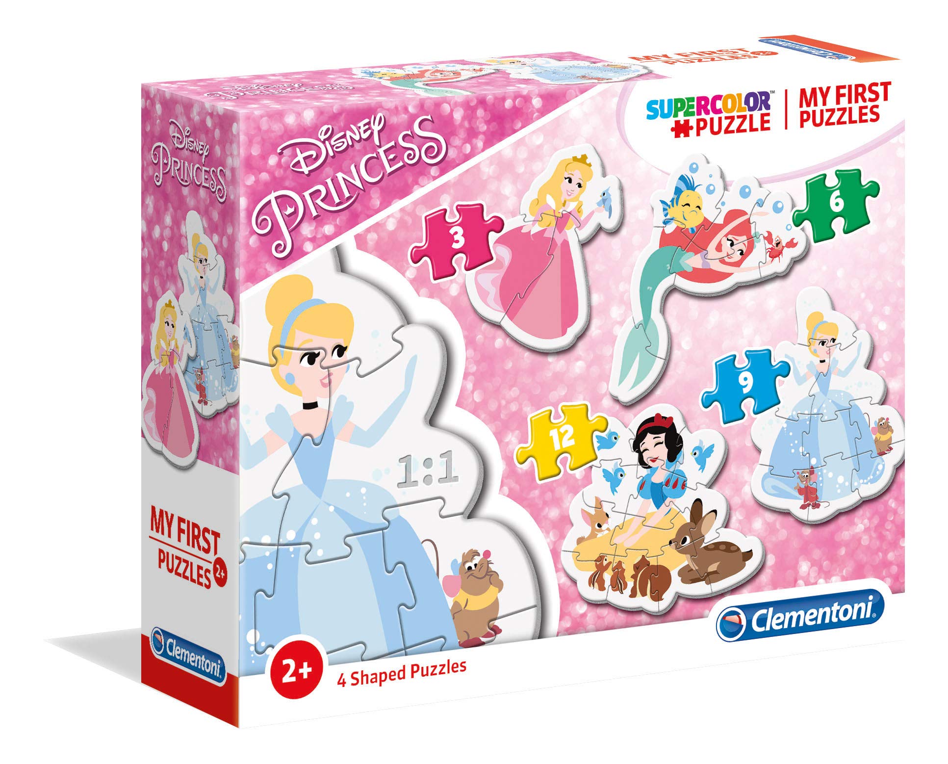 Clementoni - 20813 - My First Puzzle for children- Disney Princess - 3-6-9-12 Pieces