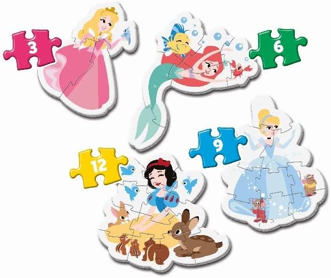 Clementoni - 20813 - My First Puzzle for children- Disney Princess - 3-6-9-12 Pieces