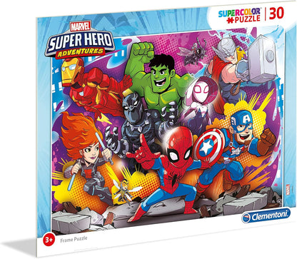 Clementoni - 22703 - Frame Jigsaw Puzzle - Marvel Superhero - 30 Pieces - Made In Italy - Jigsaw Puzzle Children Age 3
