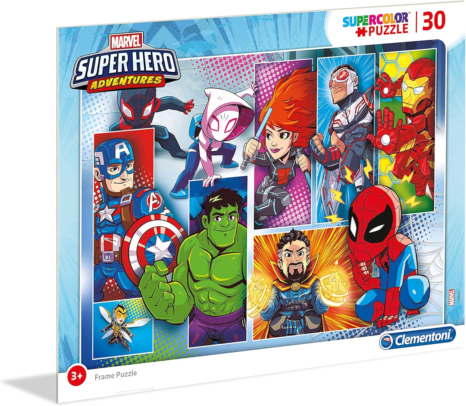 Clementoni - 22703 - Frame Jigsaw Puzzle - Marvel Superhero - 30 Pieces - Made In Italy - Jigsaw Puzzle Children Age 3