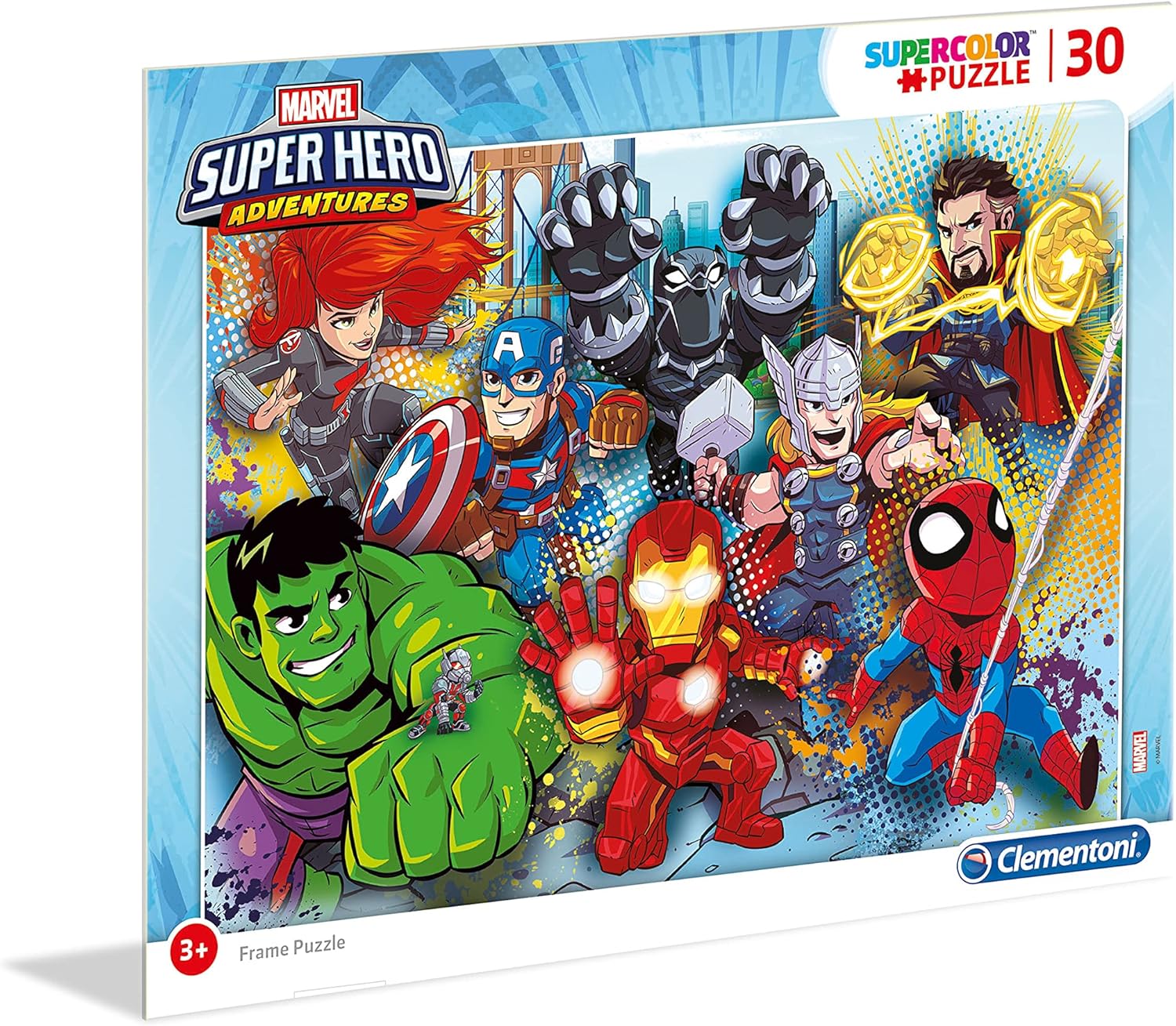 Clementoni - 22703 - Frame Jigsaw Puzzle - Marvel Superhero - 30 Pieces - Made In Italy - Jigsaw Puzzle Children Age 3