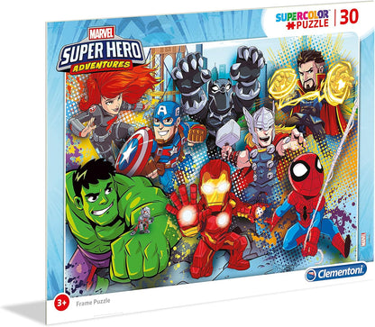 Clementoni - 22703 - Frame Jigsaw Puzzle - Marvel Superhero - 30 Pieces - Made In Italy - Jigsaw Puzzle Children Age 3