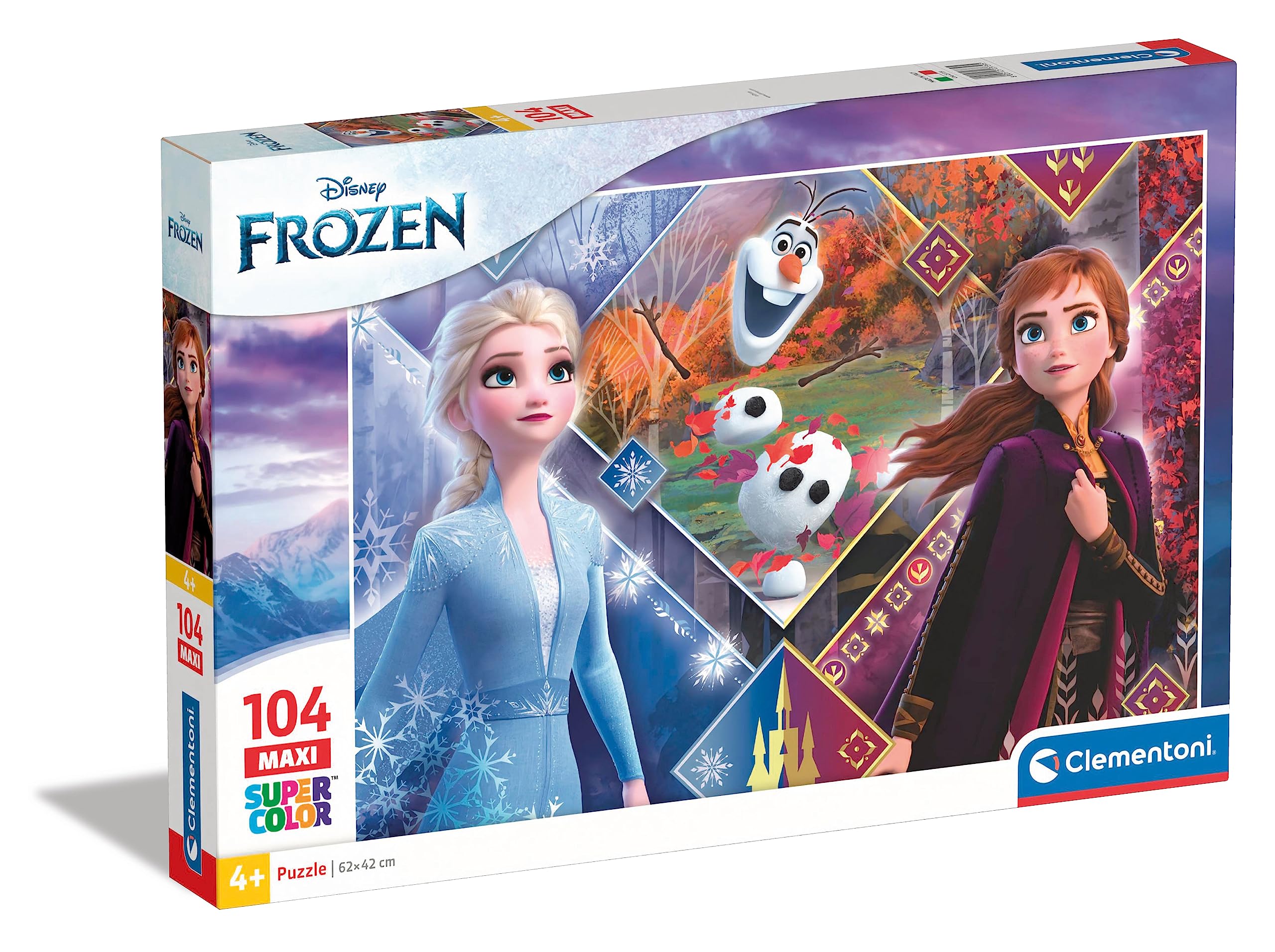 Clementoni - 23739 - Supercolor Puzzle - Disney Frozen 2 - 104 maxi pieces - Made in Italy - jigsaw puzzle children age 4+