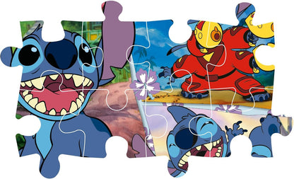 Clementoni - 27572 - Supercolor Puzzle - Super Disney Stitch - 104 Pieces| Puzzle Cartoon| Made In Italy