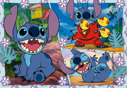 Clementoni - 27572 - Supercolor Puzzle - Super Disney Stitch - 104 Pieces| Puzzle Cartoon| Made In Italy