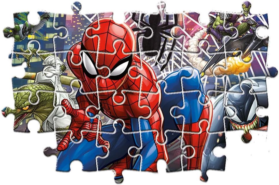 Clementoni - 26444 - Supercolor Puzzle for children-Spider Man-60 Pieces Maxi
