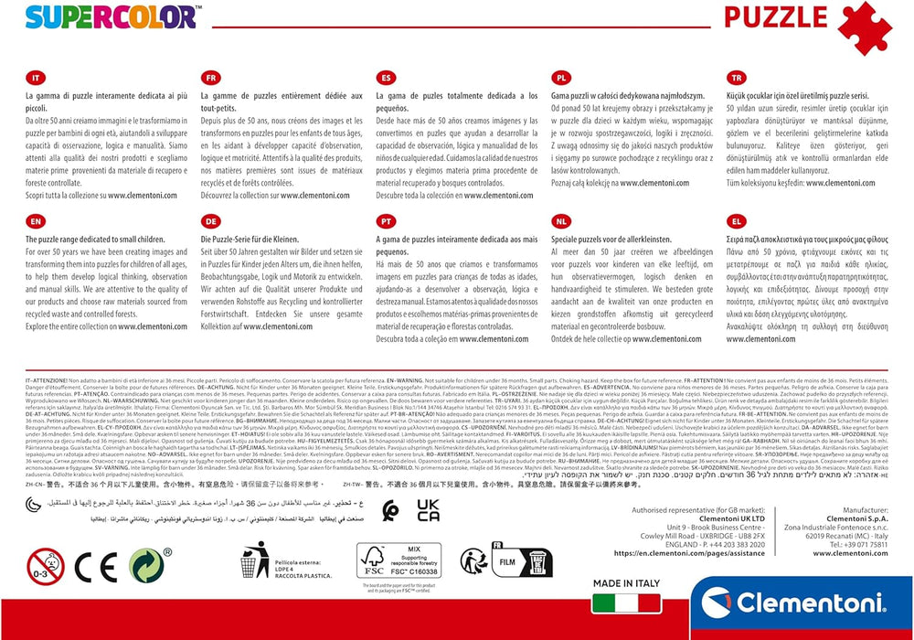 Clementoni - 27572 - Supercolor Puzzle - Super Disney Stitch - 104 Pieces| Puzzle Cartoon| Made In Italy