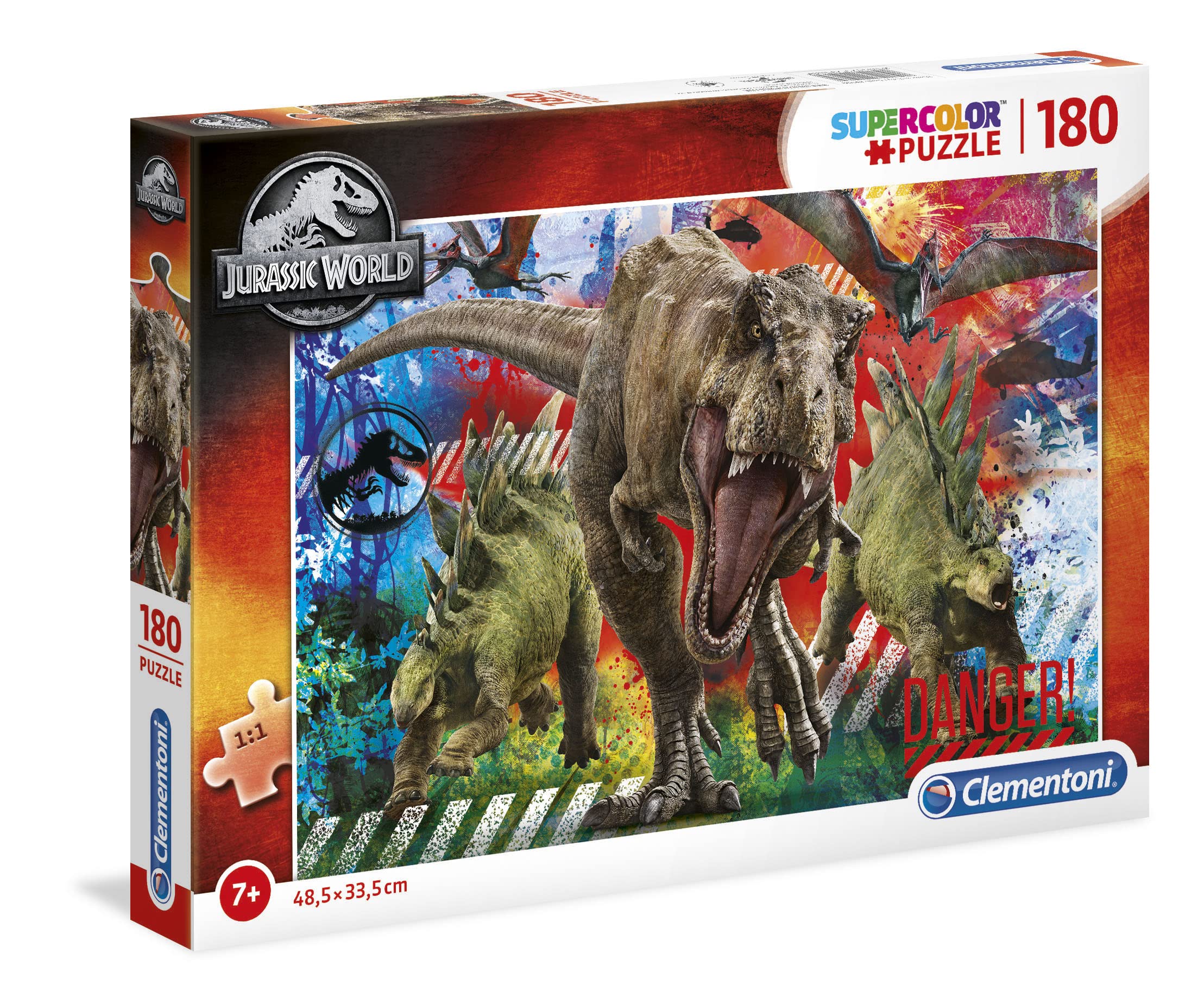 Clementoni- Puzzle Jurassic World 180pzs Park Infantil, Color, One Size (29106