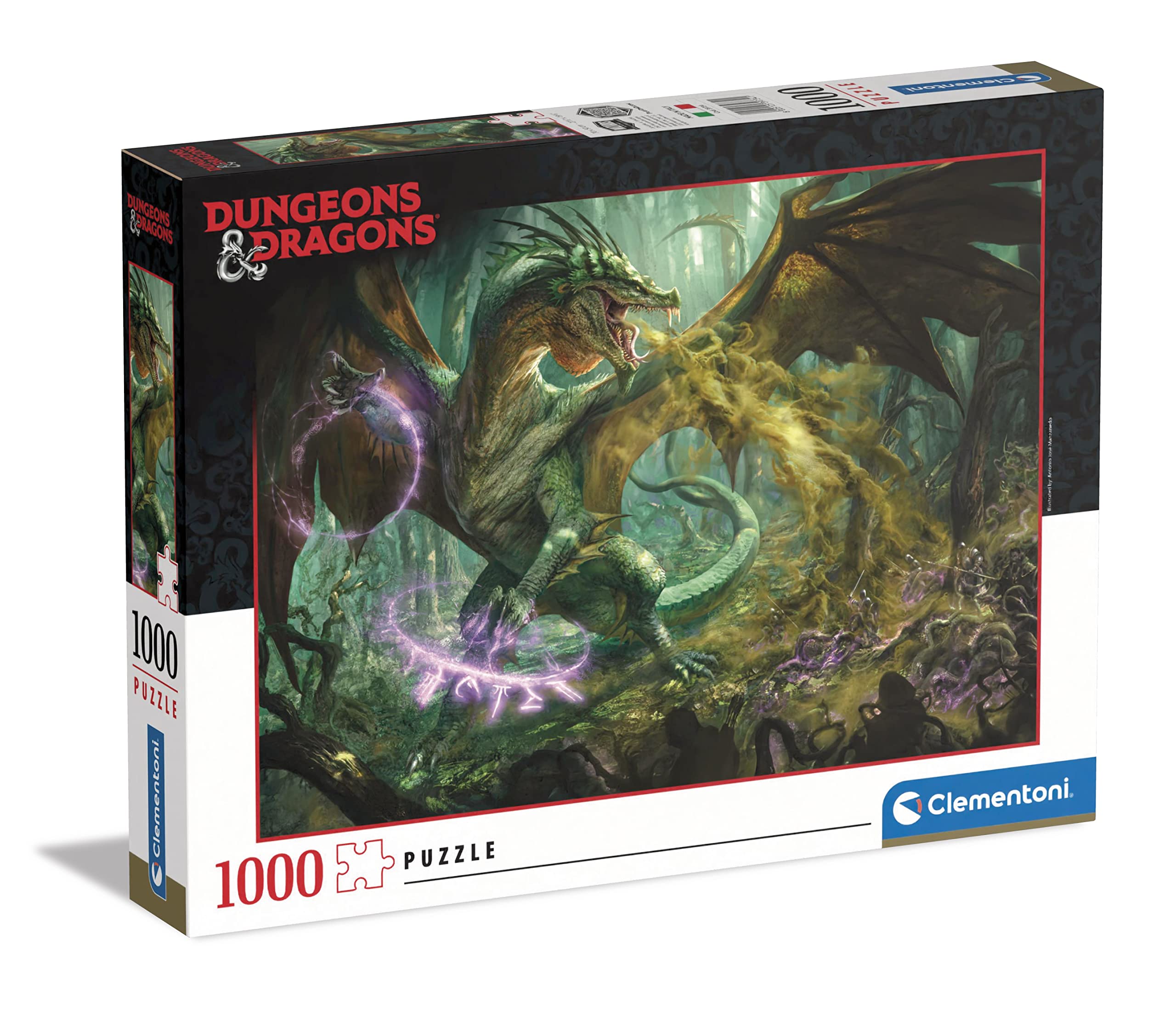 Clementoni 39734 Dungeons & Dragons 1000 Pieces, Jigsaw Puzzle for Adults-Made in Italy Puzzle Dungeons & Dragons 1000 Pieces