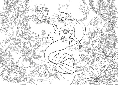 Disney 48069 Puzzle Df Plus Little Mermaid, Size-50 x 35 cm. with 108 Pieces, Multi Colour, One