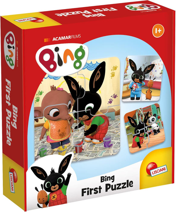 LISCIANI - BING - Primer juego educativo de rompecabezas para bebés de 4 piezas - Para niños a partir de 1 año - Desarrolla la motricidad fina, la atención, la memoria y la lógica del bebé