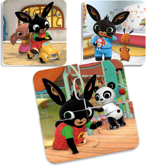 LISCIANI - BING - Primer juego educativo de rompecabezas para bebés de 4 piezas - Para niños a partir de 1 año - Desarrolla la motricidad fina, la atención, la memoria y la lógica del bebé