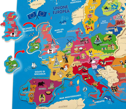 Theorem Puzzle in Wood, Multi-Colour Europe Multi-Coloured