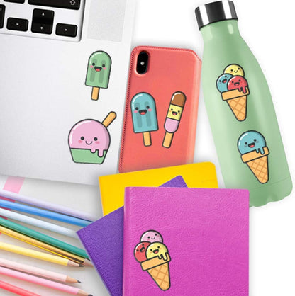 Imagicom Stickers 3D Ice Cream with Glitter