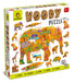 Ludattica- amaderado Madera Sabana Woody Puzzle 48pzas, Multicolor (XOT-LD21276