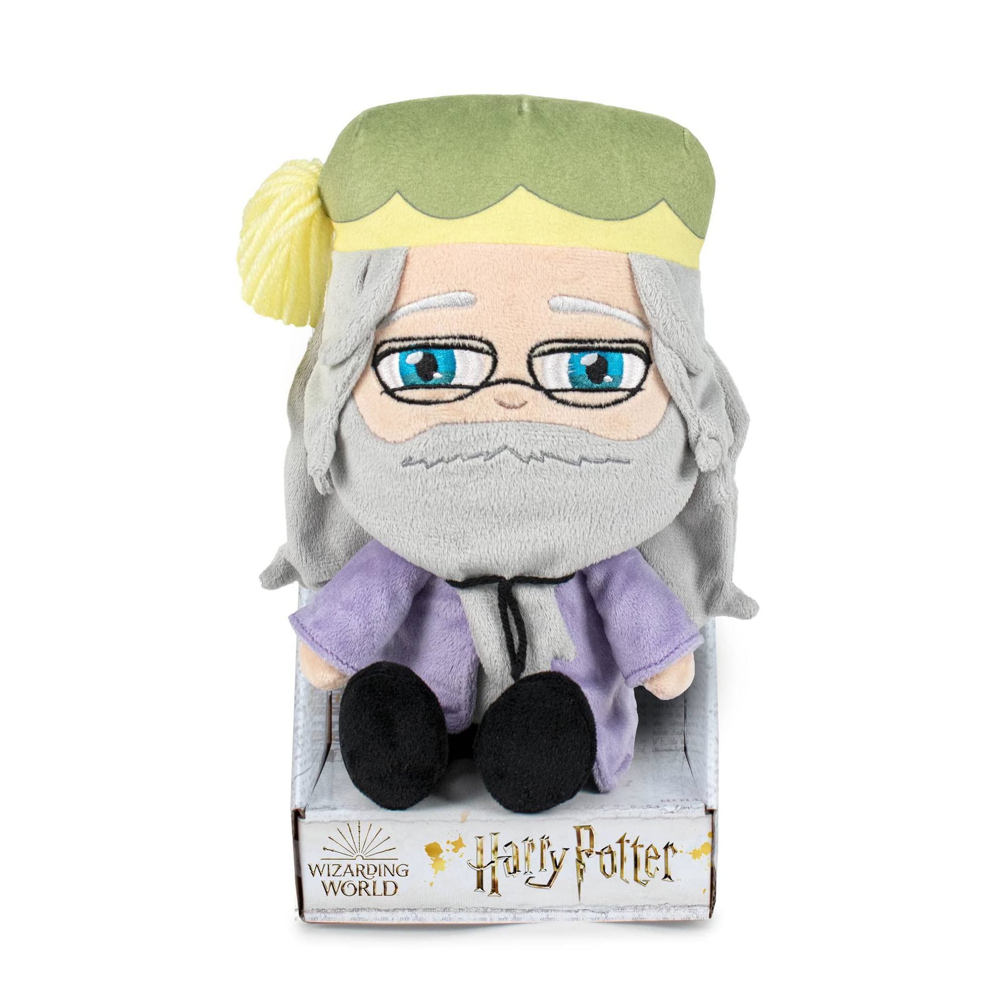 Famosa Softies - Dumbledore de Las películas de Harry Potter, Mide 27 cm y Tiene Detalles como el Uniforme de Hoghwarts, de Textura Suave, Relleno de Fibra reciclada (760020655